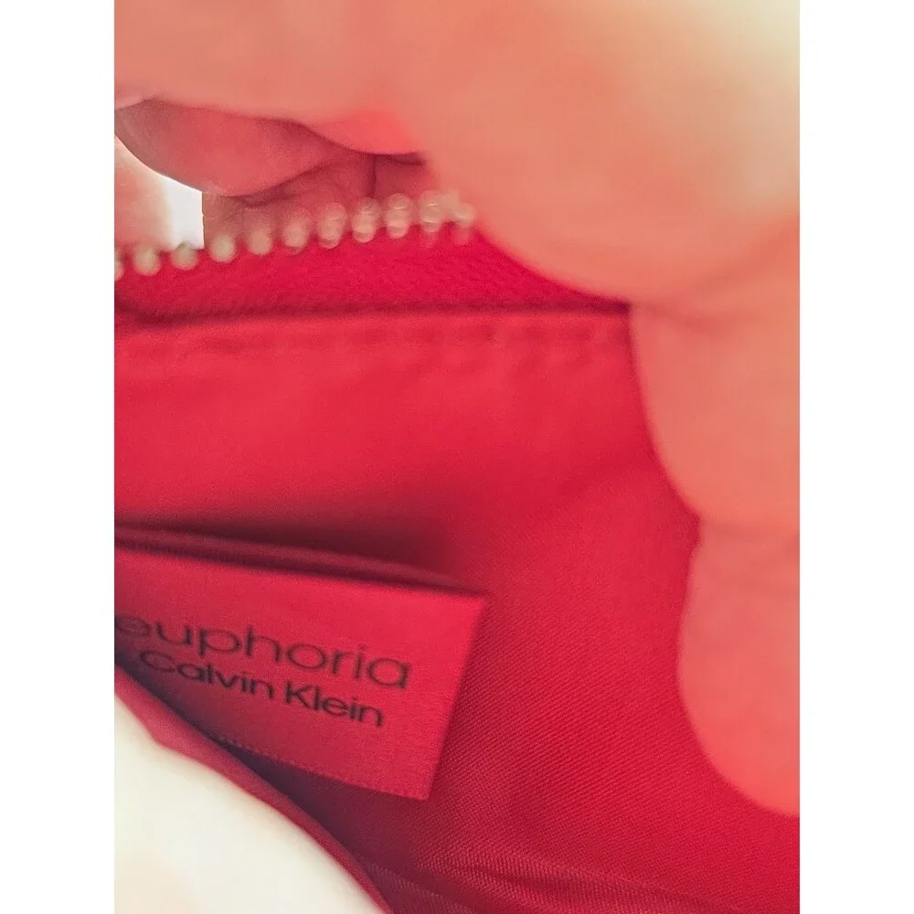 Calvin Klein Euphoria Red Zip Coin Purse Cosmetic Pouch